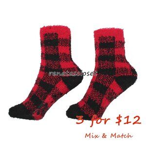 LeGale Kids' Buffalo Plaid Cozy Slipper Socks NWT/NIP